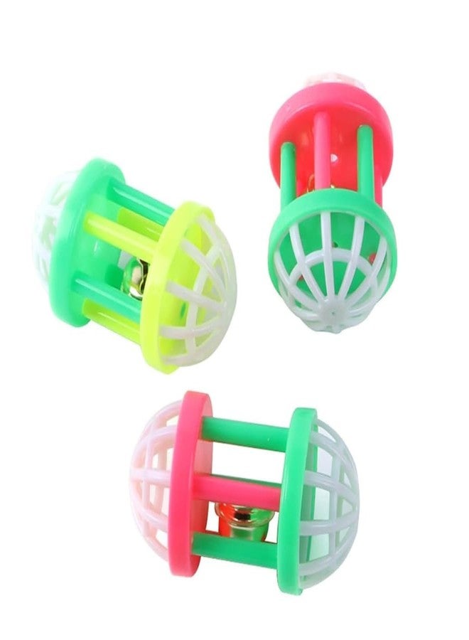 KittuPet 3-Pack Cat Toy, Plastic Rattle Balls with Jingle Bell, 1.5" Size